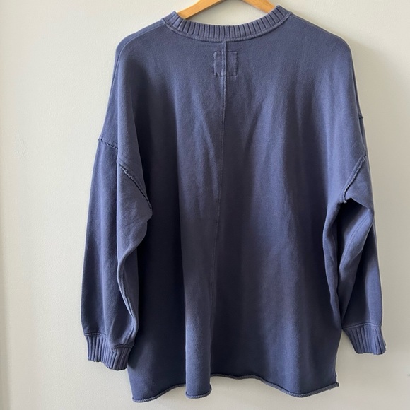 Aerie Crewneck Sweatshirt Oversized Small Blue - Picture 2 of 3
